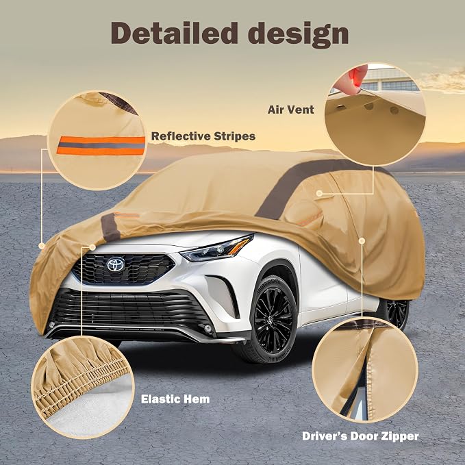 Highlander Car Cover Waterproof All Weather Compatible - Image 2