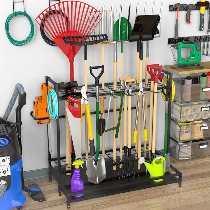 Garden Tool Rack Organizer for Garage Yard Tool Storage, Garden Tools Storage - Image 5