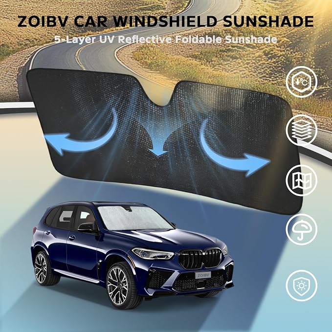 Windshield Sun Shade for BMW X5 2019-2025 - Image 3