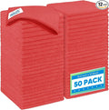 HOMEXCEL Red Microfiber Cleaning Cloth 12 Pack, 12.5 x 12.5 inch Microfiber by HOMEXCEL
