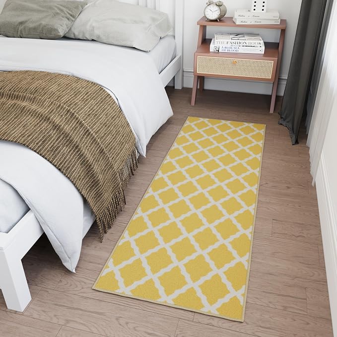 Ottomanson Hallway Runner Rug 20" x 59" Non Slip Trellis Area Rugs Easy to - Image 11