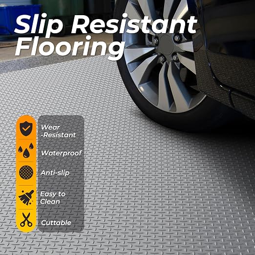 7.8 x 18 FT Garage Floor Mats for Under Car, 2.8mm Thickened Rubber Garage - Image 3