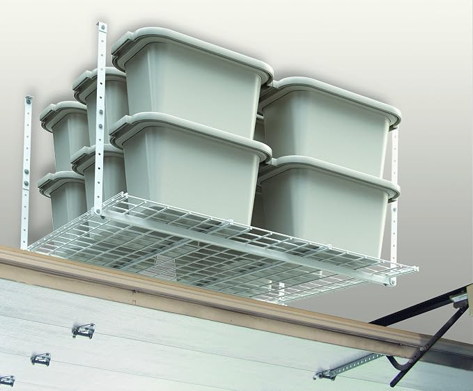 Overhead adjustable Garage Storage Rack, Heavy Duty Steel Garage Storage System - Image 2