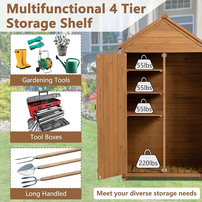 39.56"x 22.04"x 68.89" Outdoor Storage Cabinet - Image 7