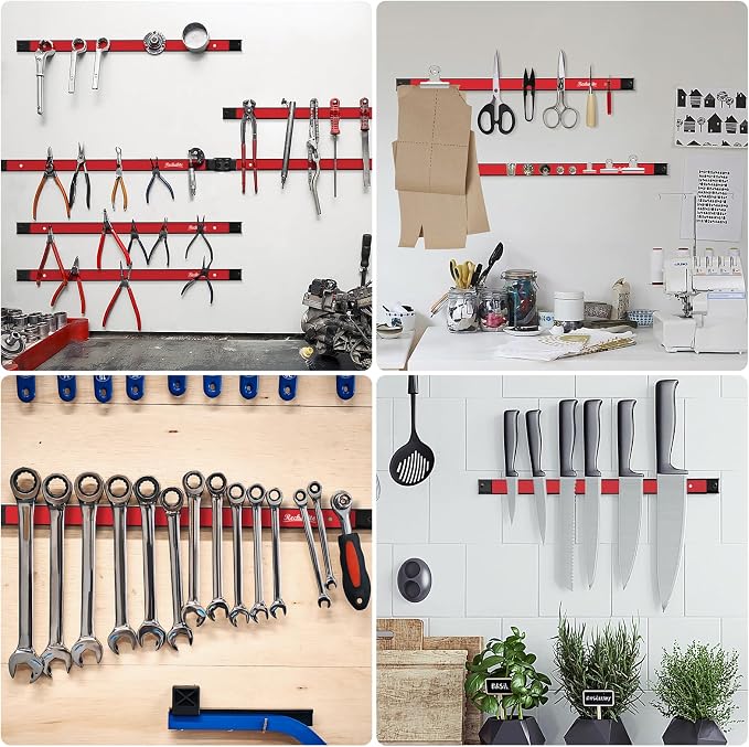 12" 18" 24" Magnetic Tool Holder Strip, Metal Tool Organizer Rack - Image 6