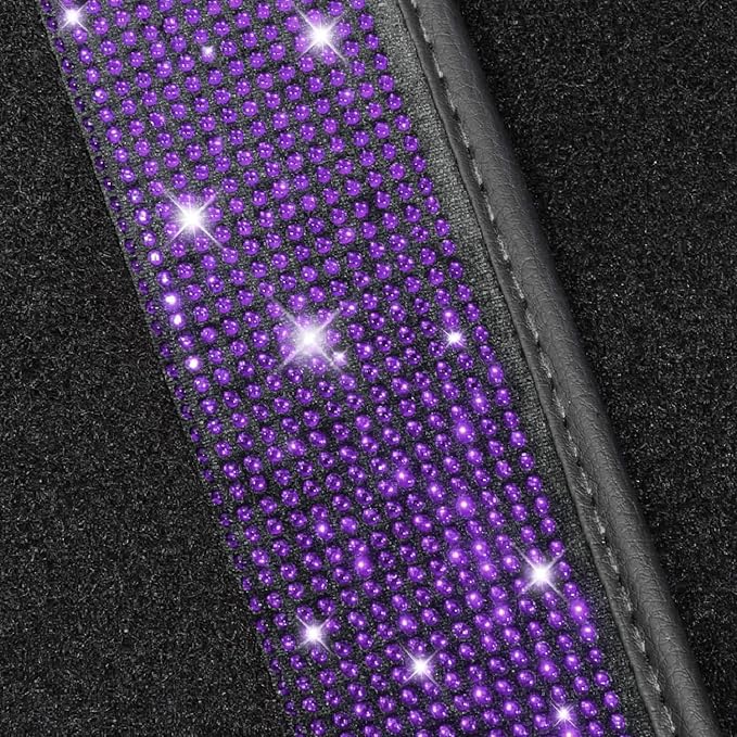 NBTEPEM Purple Violet Bling Car Floor Mats Full Set, Universal Fit Most Cars - Image 6