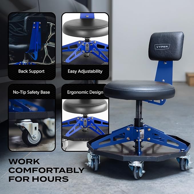 Vyper Robust Steel Sport Shop Chair - Image 4