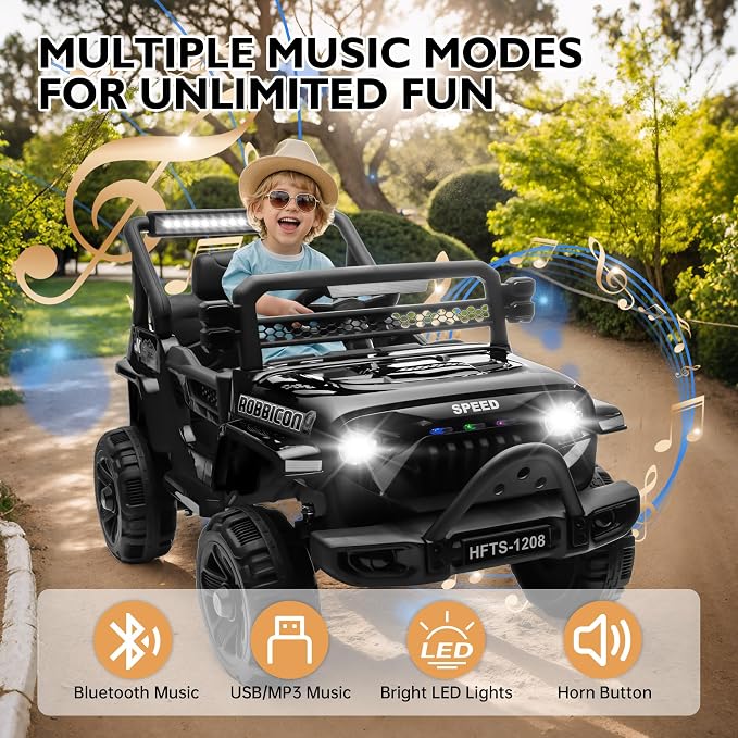 12V Ride on Electric Truck Car for Kids, 12V Kids Electric Vehicles w/Remote - Image 7