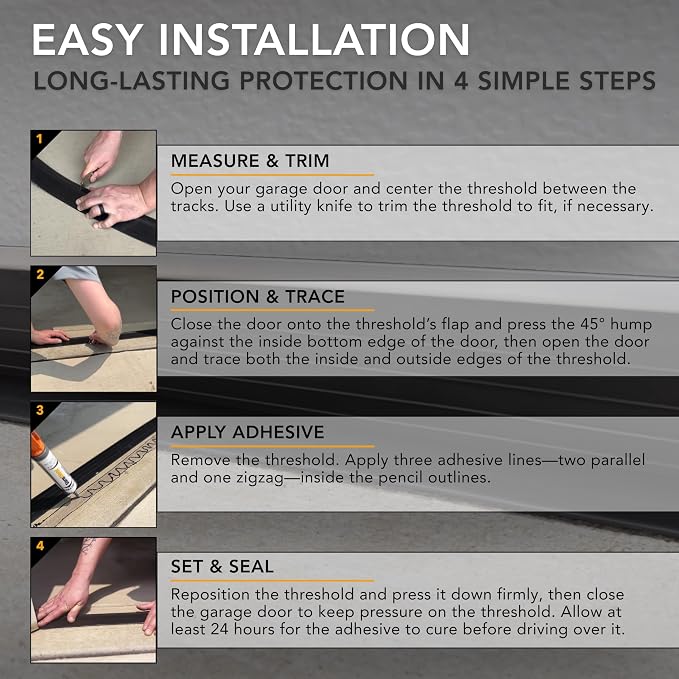 Storm Shield® 16’ Garage Door Seal Threshold Strip - Image 5