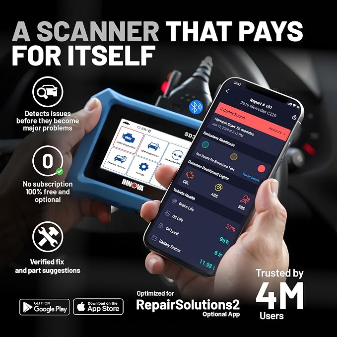 Innova SD35 OBD2 Scanner – ABS, TPMS & Check Engine Code Reader, Live Data - Image 4