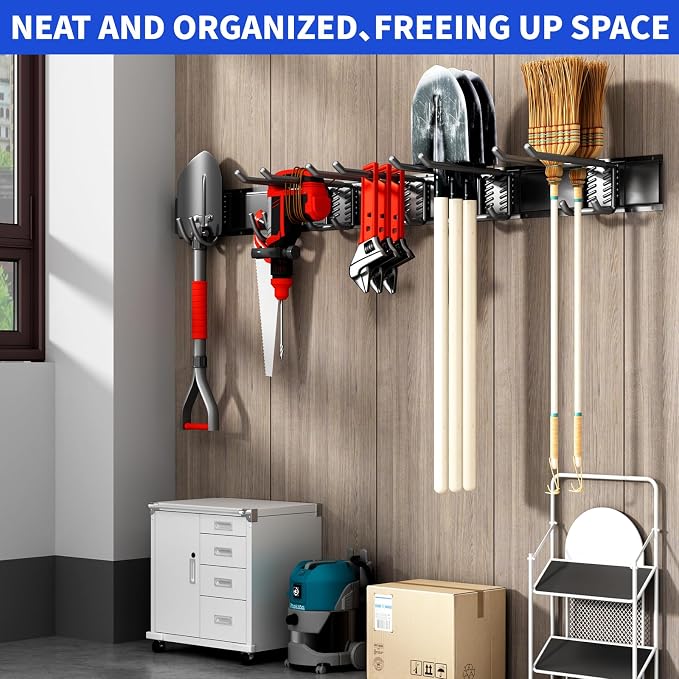 Garage Organization Tool Organizer Wall Mount, 48inch Heavy Duty Garden Tool - Image 5