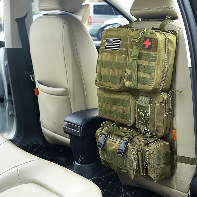 Universal Tactical Seat ​Back Organizer Vehicle Molle Panel Organizer Storage - Image 3