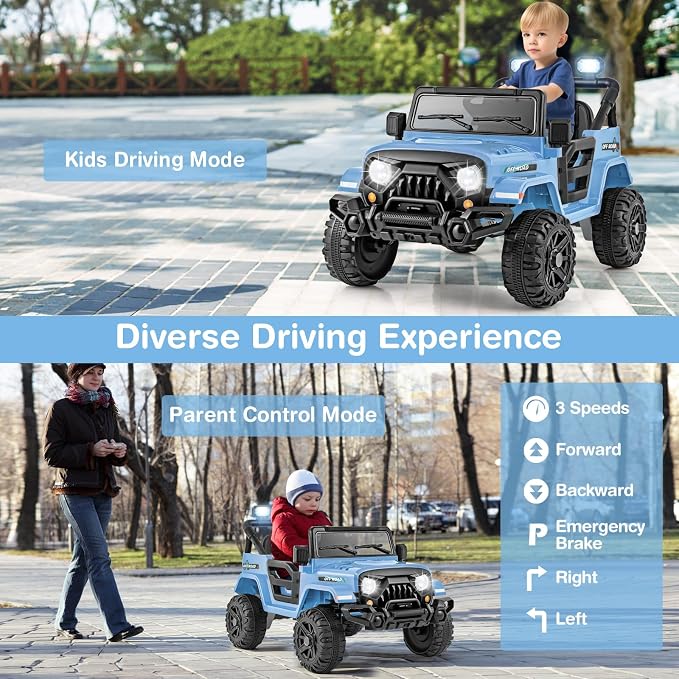 Costzon 12V Kids Ride on Truck Car, Electric Vehicle w/Remote Control, Threaded - Image 2