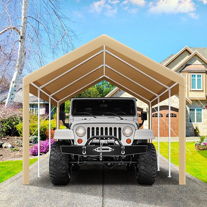 COBIZI Carport Canopy 12x20 Heavy Duty Car Tent Garage, Galvanized Frame Car - Image 6
