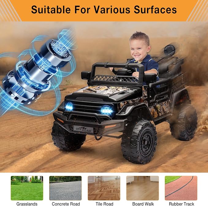 Garvee 12V Kids Ride On Truck Car - Image 5