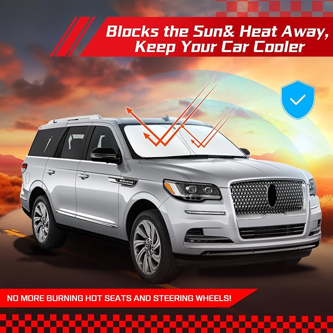 ARISMOTOR Windshield Sun Shade for Lincoln Navigator 2018-2025, Custom Fit - Image 7