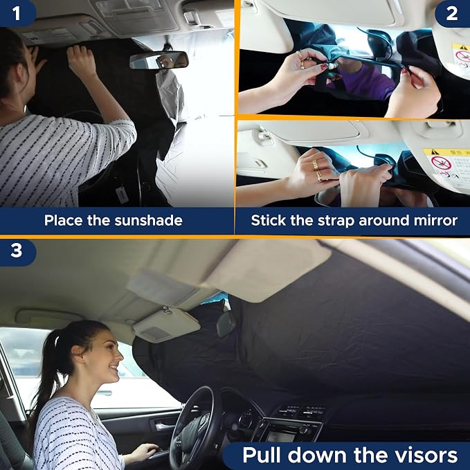 EcoNour Truck Windshield Sun Shade & Sun Block | Sun Shade - Image 7