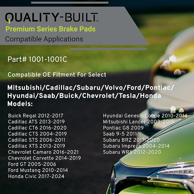 Premium Ceramic Front Brake Pads Compatible - Image 3
