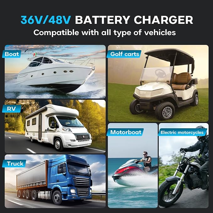 Golf Cart BatteryCharger 36V 18A and 48V 13A Trickle BatteryCharger, 36 Volt - Image 2