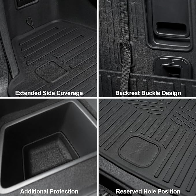 Floor Mats for 2016-2024 2025 Dodge Durango 6-seat, All Weather TPE Cargo Liner - Image 9