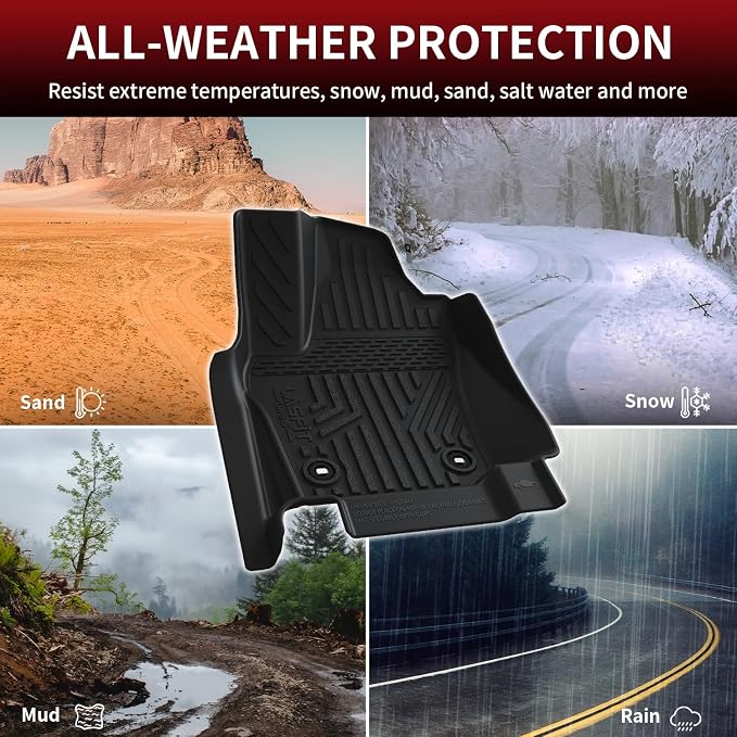 LASFIT Floor Mats Fit for Tacoma 2024-2025 Xtra Cab All Weather Floor Liner TPE - Image 7