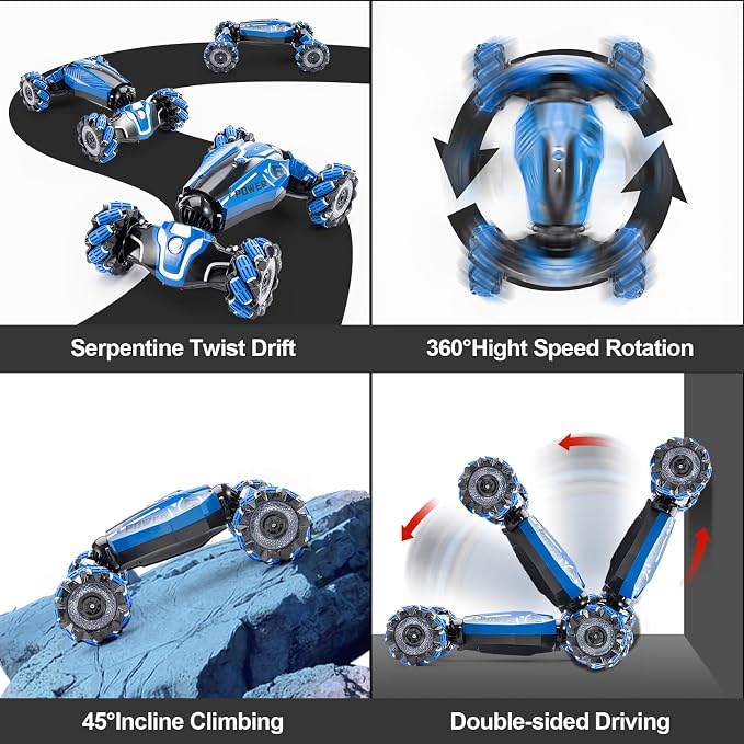 RC Stunt Car, 2.4GHz 4WD Drive Remote Controlled Gesture Sensor Toy Car - Image 7