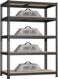 35.5" W x 16" D x 71" H Adjustable Garage Storage Shelves by BuxWellBang