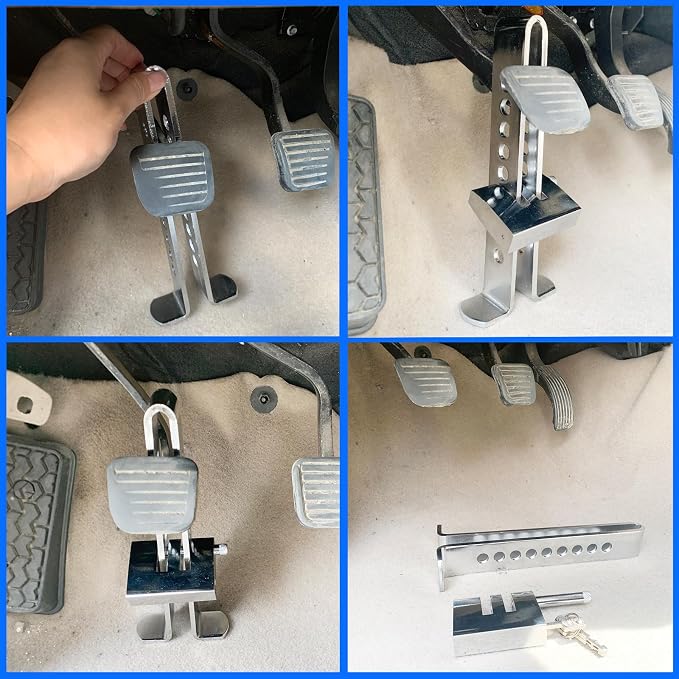 22.5cm Anti-Theft Auto Brake Clutch Lock Stainless Steel Vehicle Security - Image 2