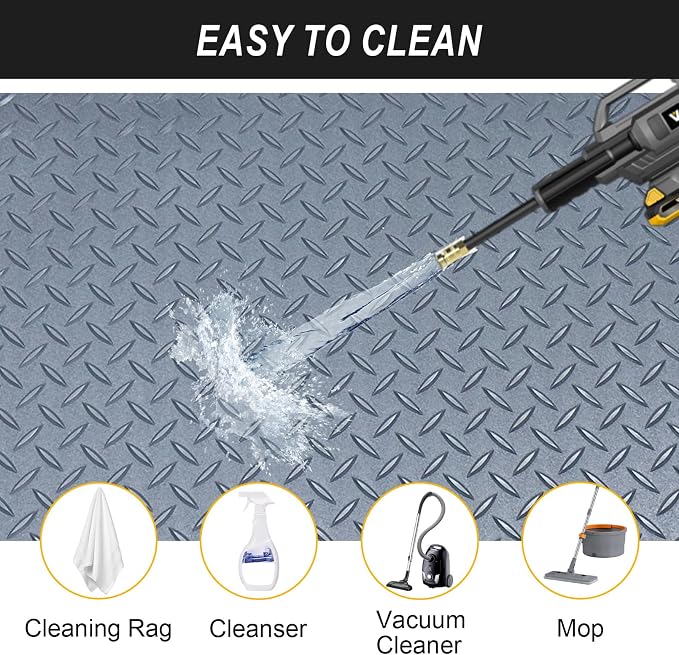 7.5x25 FT Garage Floor Mat, Updated 2.8mm Thicked Flooring Roll - Image 4