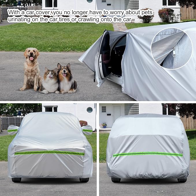 TUCAREST 6-Layers Full Car Cover Universal Premium Shell Zipper Design - Image 5