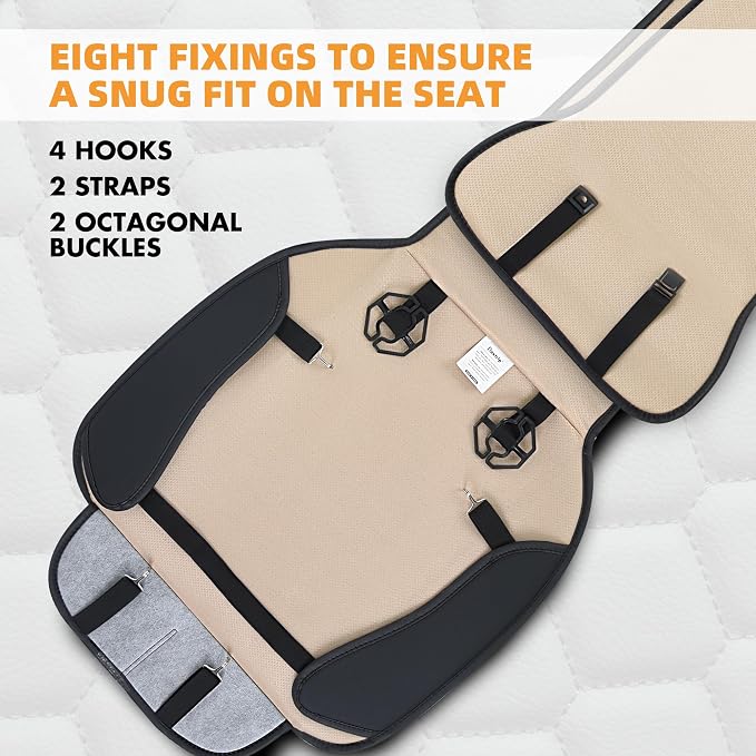Elantrip 2PCs Front Car Seat Covers Leather Car Seat Protector Universal fit - Image 4