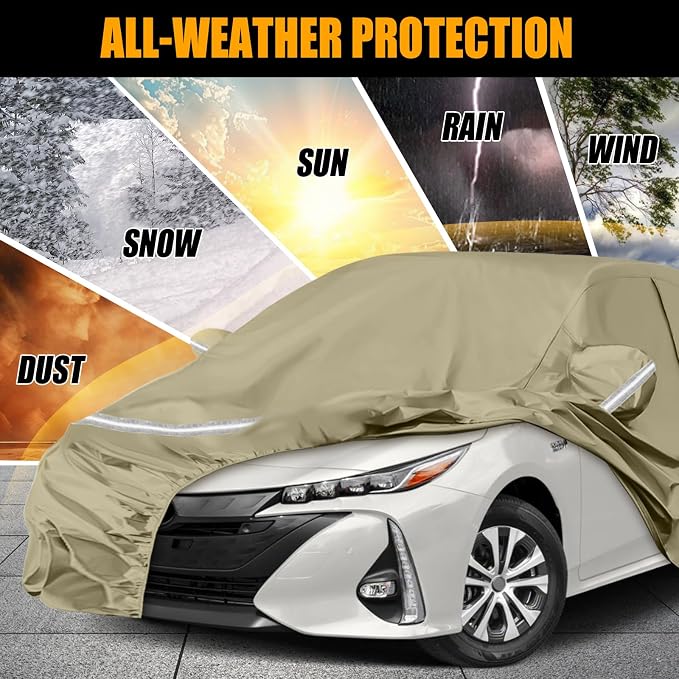 Waterproof Car Covers Replace for 2004-2025 Toyota Prius, Windproof Bands for - Image 6
