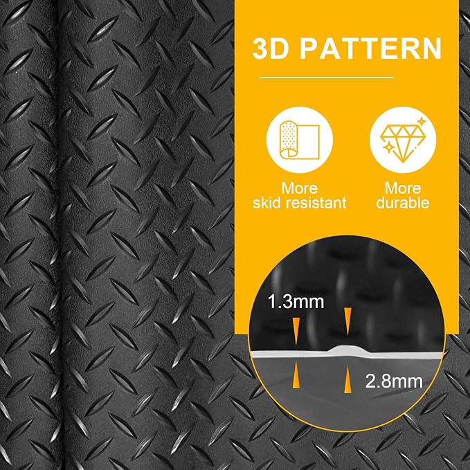 7.5x20 FT Garage Floor Mat, 2.8mm Thickened Flooring Roll - Image 3