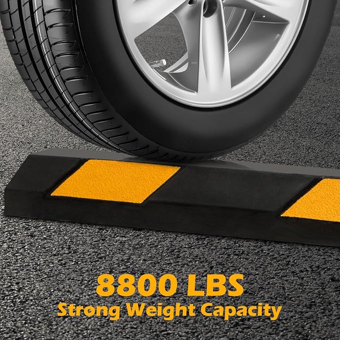 IRONMAX Rubber Parking Curb, 8800 LBS Weight Capacity Parking Block - Image 5