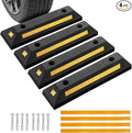 4 Pack Rubber Parking Guide Blocks | Heavy Duty Black Parking Blocks Parking by Acymner