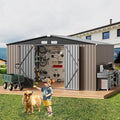 GVDV 10X12 FT Outdoor Storage Shed, Durable Metal Outside Storage by GVDV