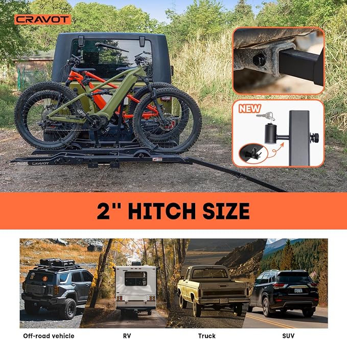 CyberRack S3 Ebike Rack, 300 lbs Capacity Foldable Bike Racks - Image 7