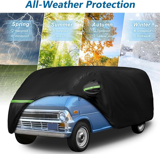 Waterproof Car Covers for 1961-1974 Falcon Club Wagon E-100, Econoline E-100 Van - Image 7