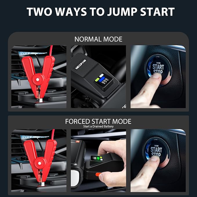 Car Jump Starter 3000A, NEXPOW 12V Battery Jumper Start Pack Kit - Image 6