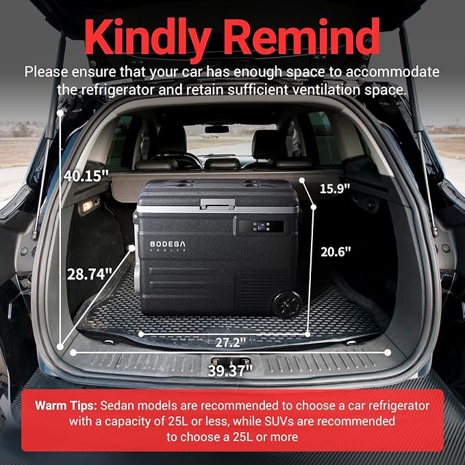 BODEGACOOLER 12 Volt Car Refrigerator, 58QT Car Fridge - Image 8