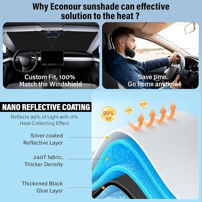 BMW X3 EcoNour Car Windshield Sunshade 2018-2025 - Image 4