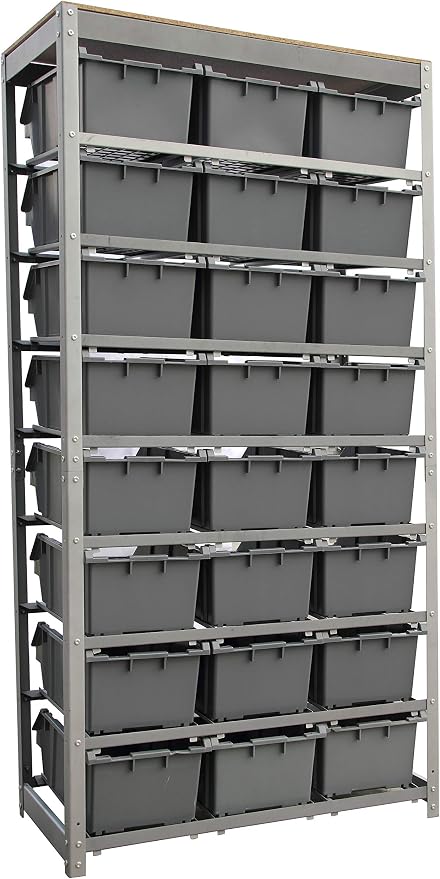 King's Rack Bin Rack Storage System Heavy Duty Steel Rack Organizer Shelving - Image 5