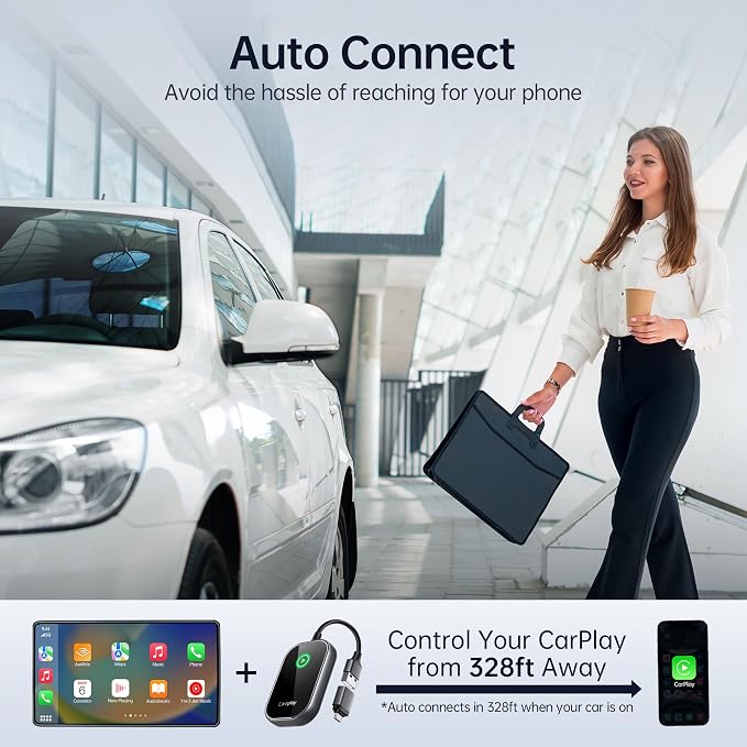 Wireless CarPlay Adapter, Converts Wired to Wireless CarPlay Dongle - Image 4