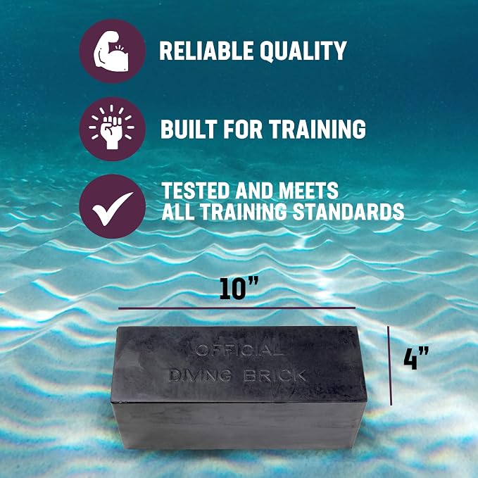 Kemp USA 10 lbs Rubber Diving Brick - Image 4