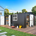 AECOJOY 16' x 12' Outdoor Storage Shed, Large Metal Sheds & Outdoor Storage by AECOJOY