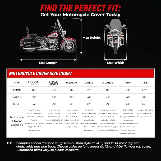 Badass Moto - Extra Large Motorcycle Cover Waterproof Outdoor, Heavy Duty - Image 6