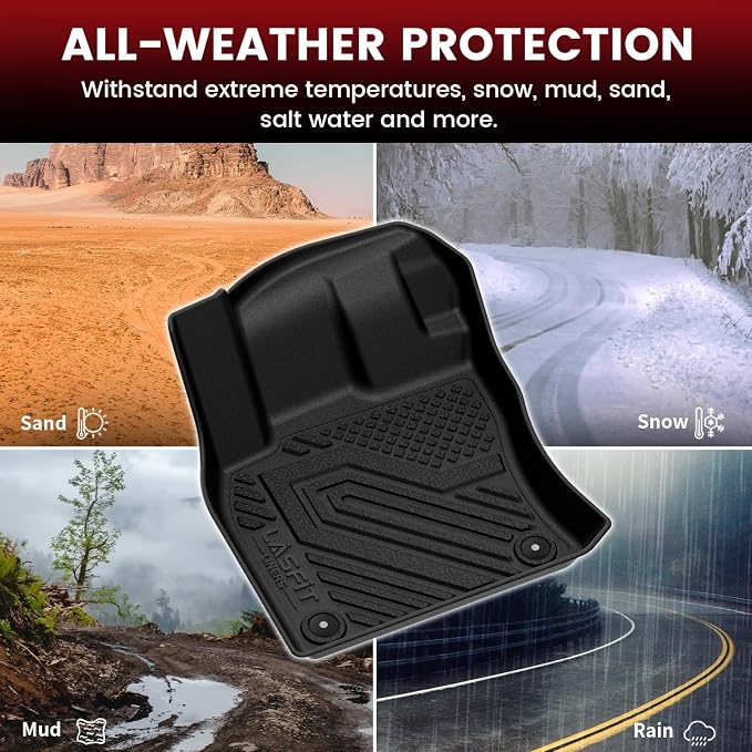 LASFIT Floor Mats & Cargo Mats for Volkswagen Taos 2022-2025, All Weather TPE - Image 5