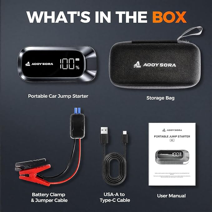 3000A Car Battery Jump Starter, 16000mAh Jump Starter Battery Pack Up to 9.0L - Image 7