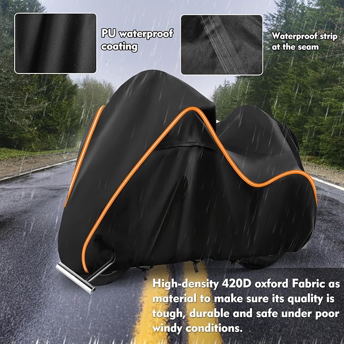 420D Motorcycle Cover for Harley Davidson Ultra Limited, Road Glide Limited - Image 4