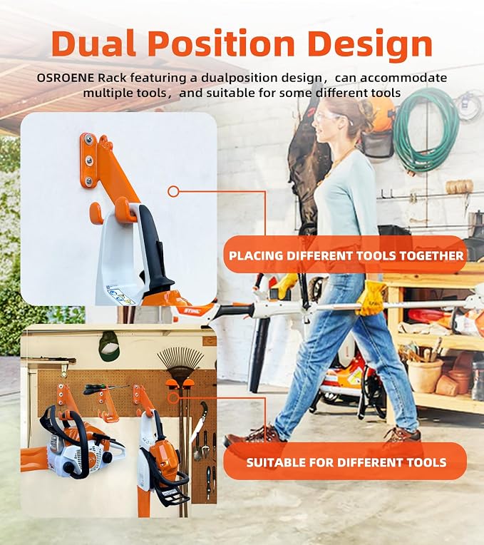Chainsaw Hanger, 2 Pack Chainsaw Wall Mount, Heavy Duty Chainsaw Holder - Image 5